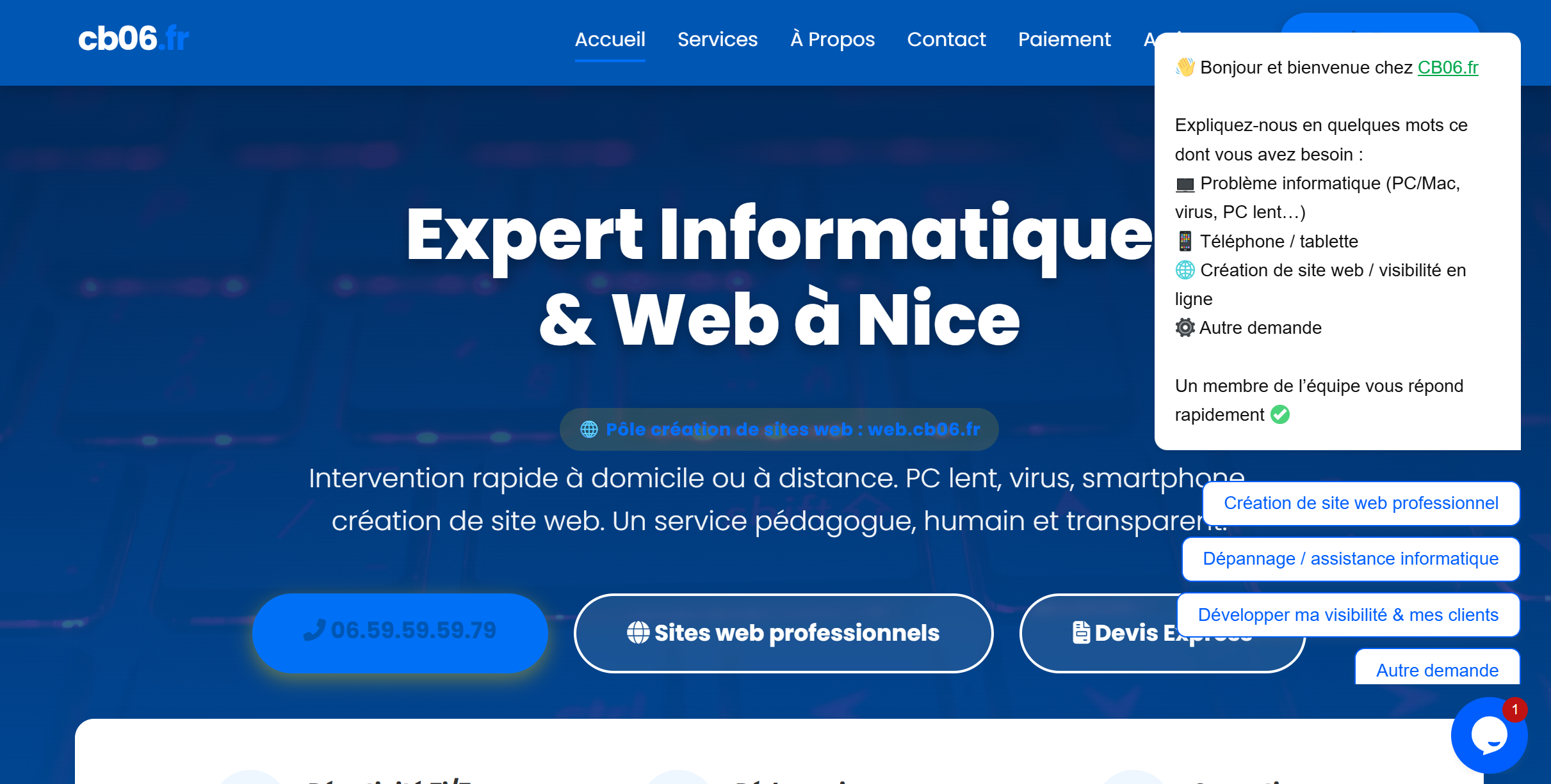 Audit présence en ligne CB06