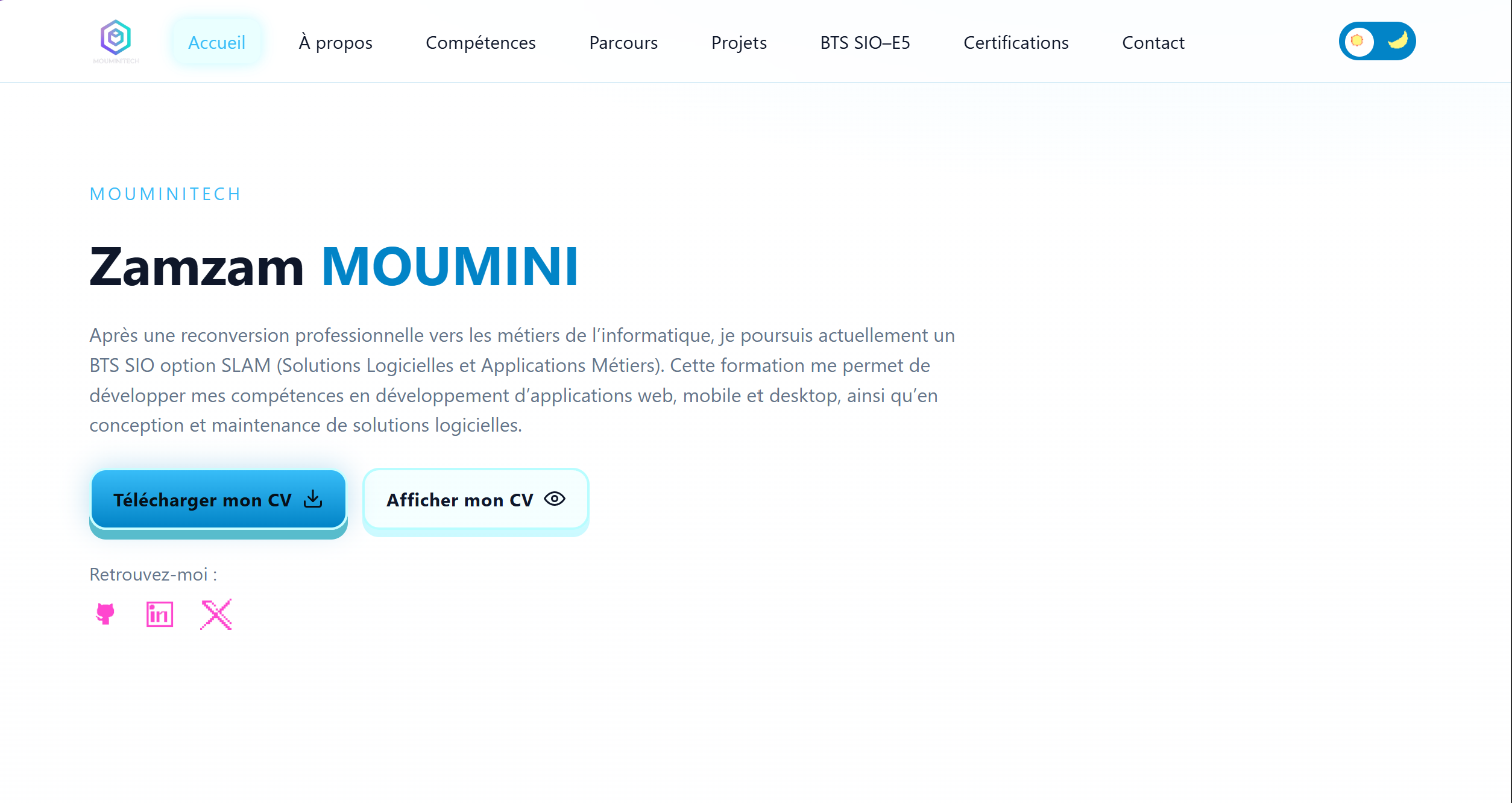Création d’un portefeuille professionnel