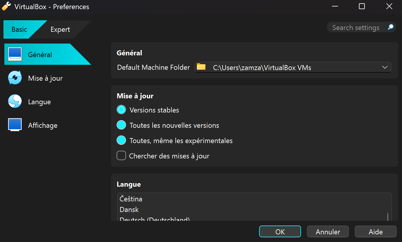 VirtualBox - configuration réseau