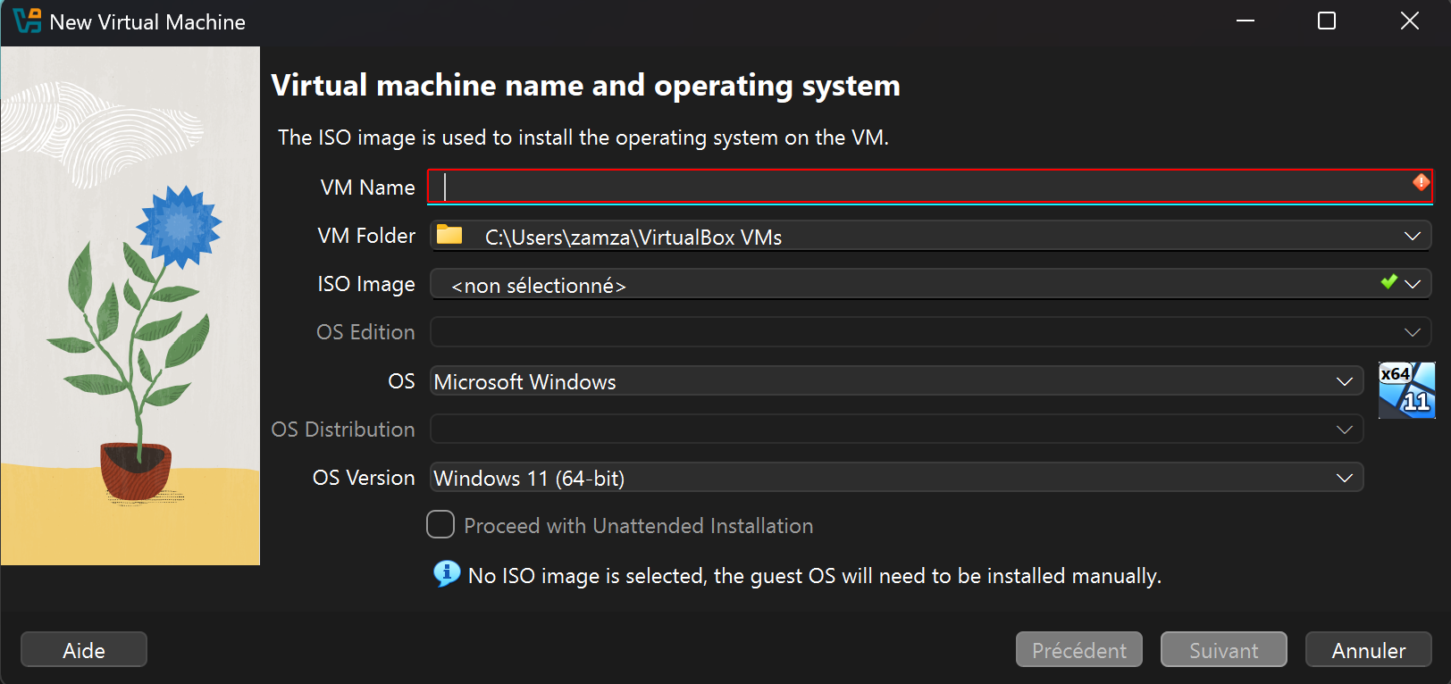 VirtualBox - création VM et ressources