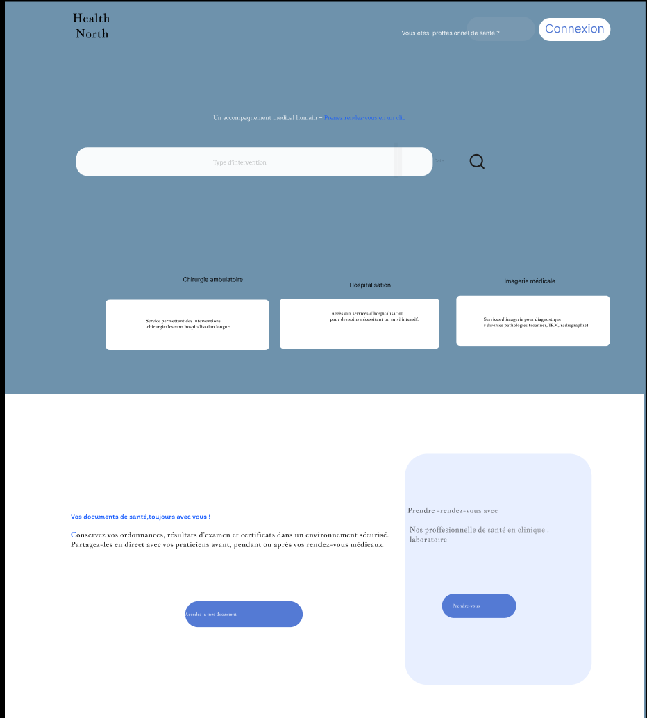 Capture du projet HealthNorth
